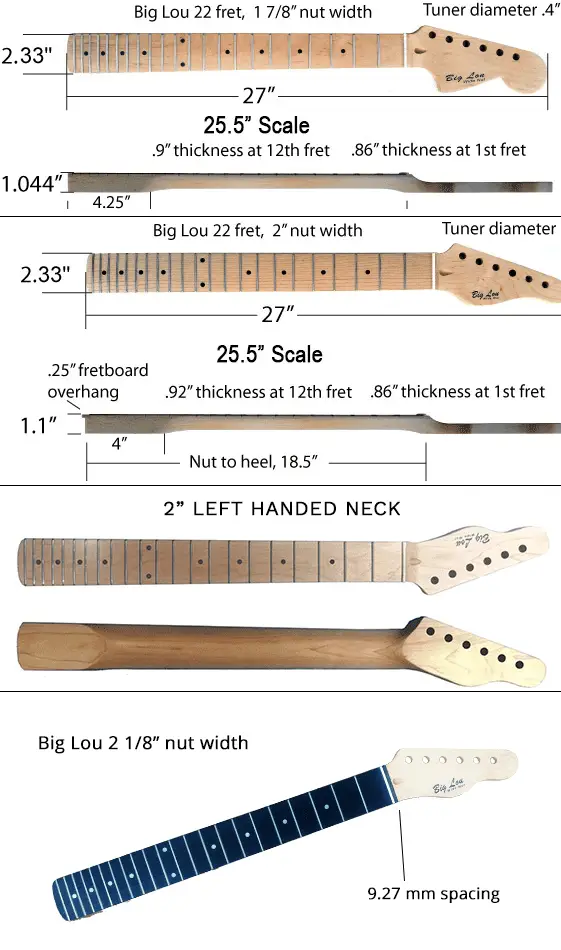 are-all-electric-guitar-necks-the-same-width-ins