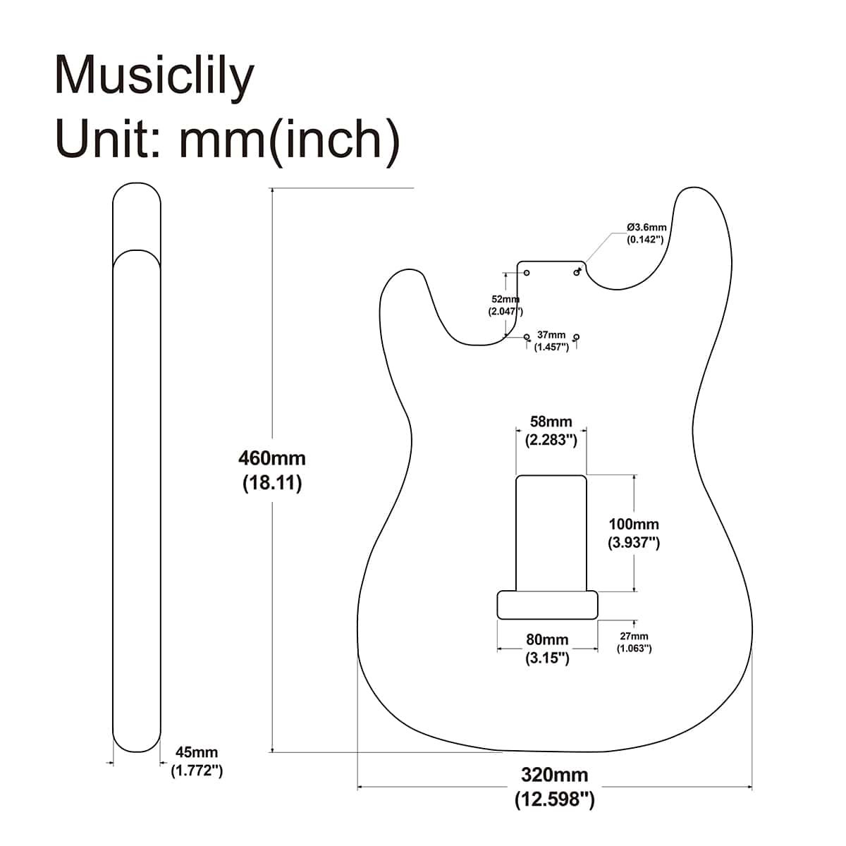 How Big Is An Electric Guitar Body INS.