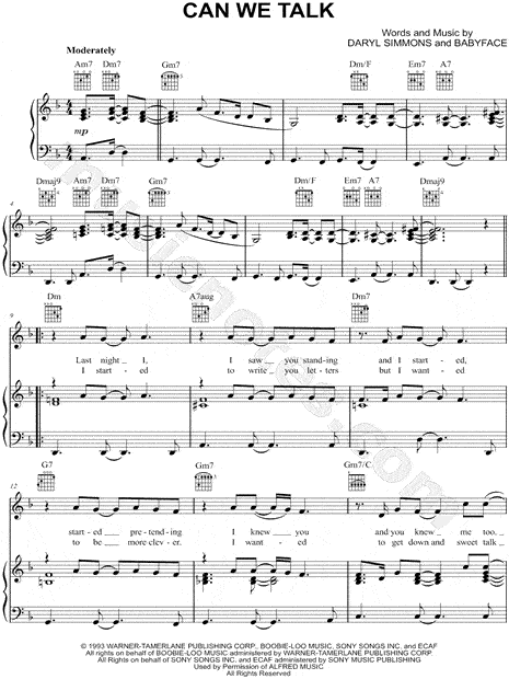 Can We Talk Piano Chords Ins