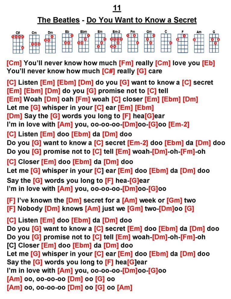 Do You Want to Know a Secret Ukulele