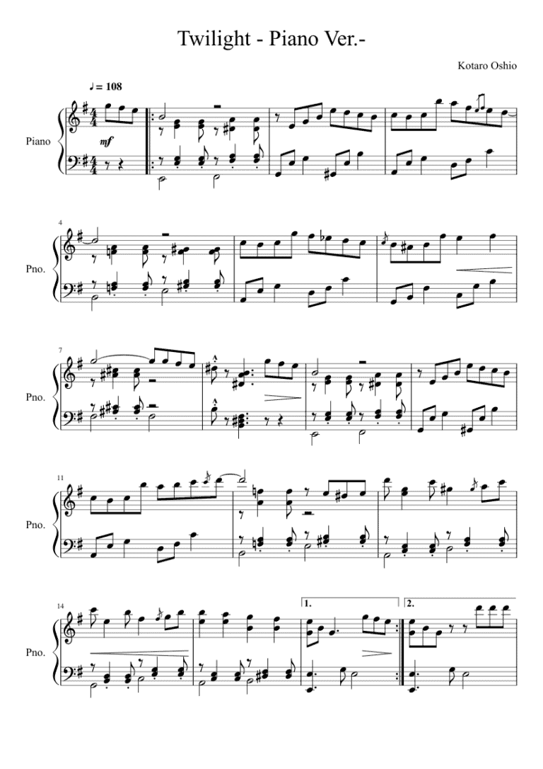 What Piano Song is in Twilight