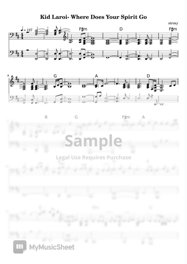 Where Does Your Spirit Go Piano