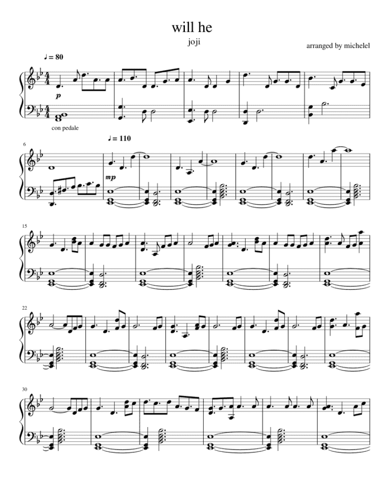 Will He Joji Piano