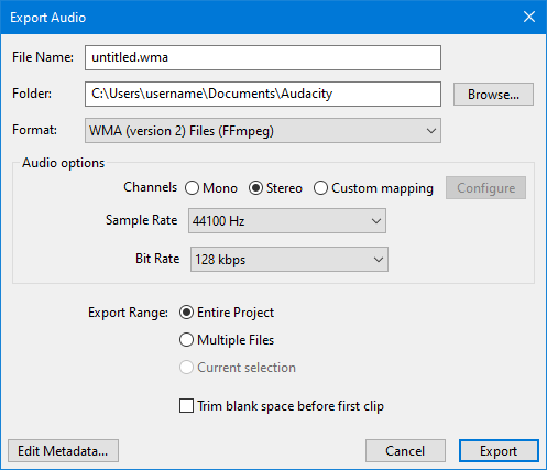 Can Audacity Convert Wma to Mp3