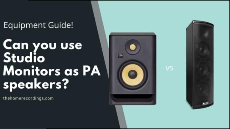 Can I Use Studio Monitors As Pa Speakers