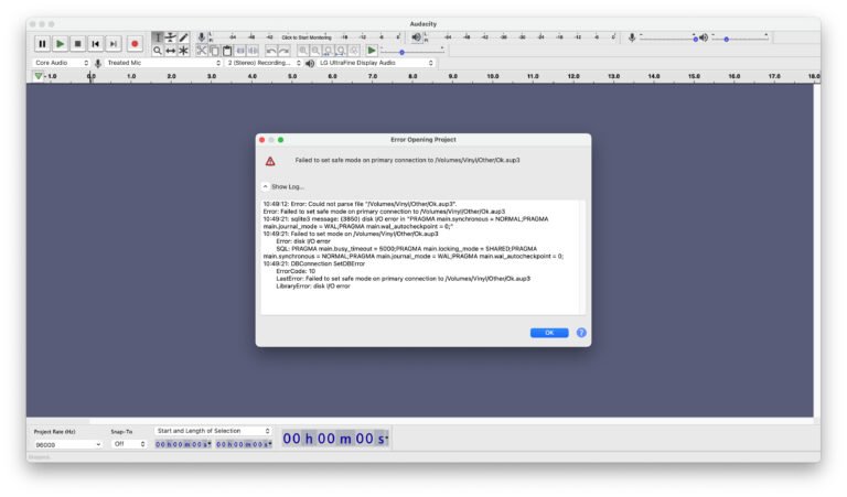 Can'T Save Aup3 Audacity Fat
