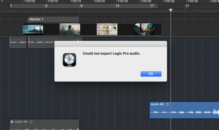 Could Not Export Logic Pro Audio