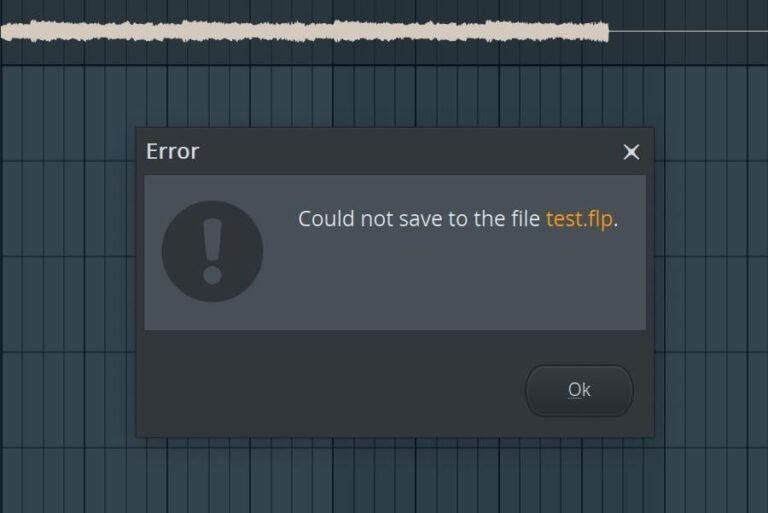 Could Not Save to the File Fl Studio