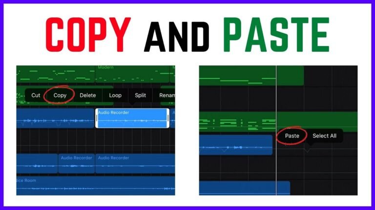 How Do You Copy And Paste on Garageband
