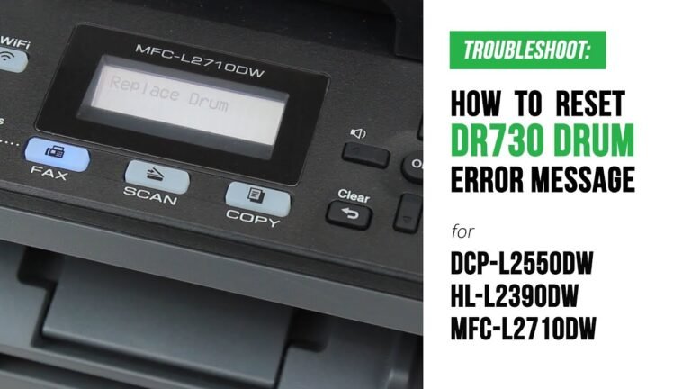 How to Reset Drum on Brother Mfc L2710Dw