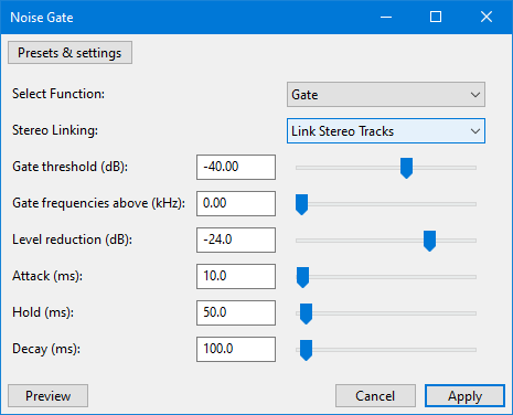 What is Noise Gate in Audacity