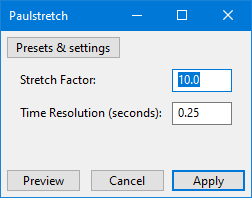 What is Paulstretch in Audacity