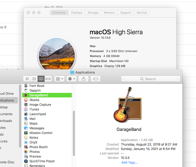 What Version of Garageband Works With High Sierra