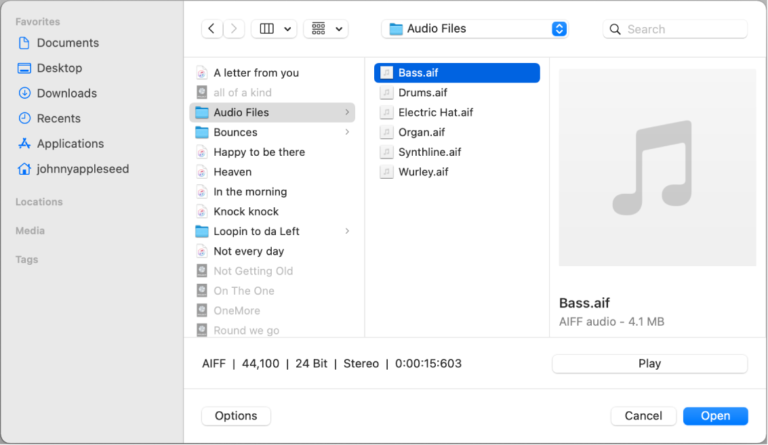 Where the Deleted Audio in Logic Pro X