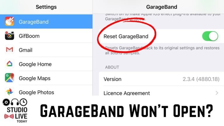Why Won'T Garageband Open