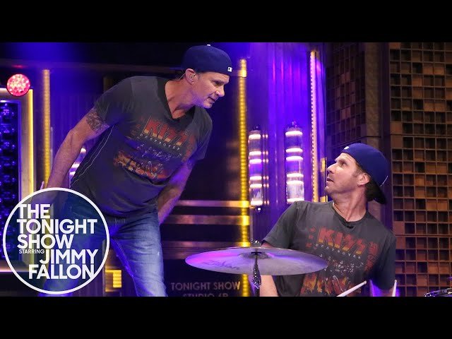 Will Ferrell Drum off on Jimmy Fallon